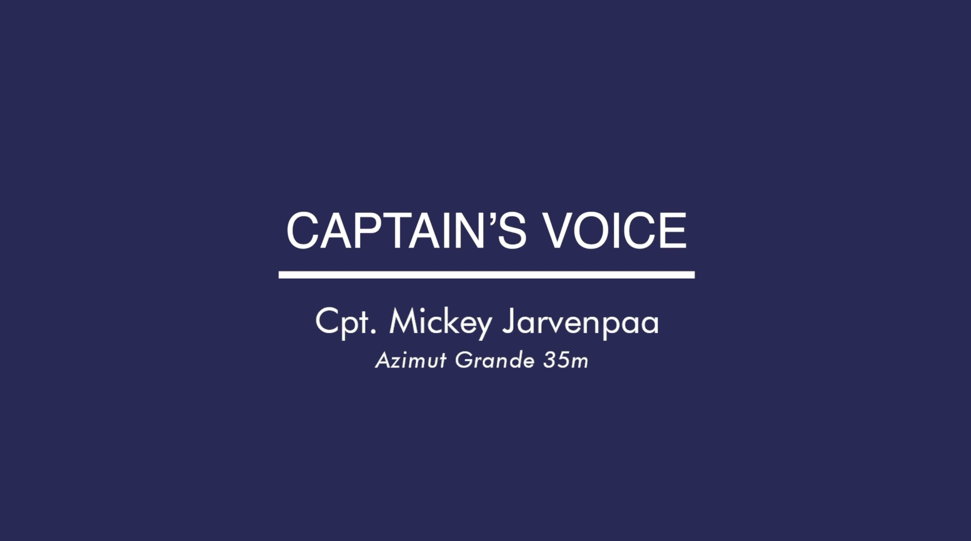 Video intervista al comandante mickey jarvempaa